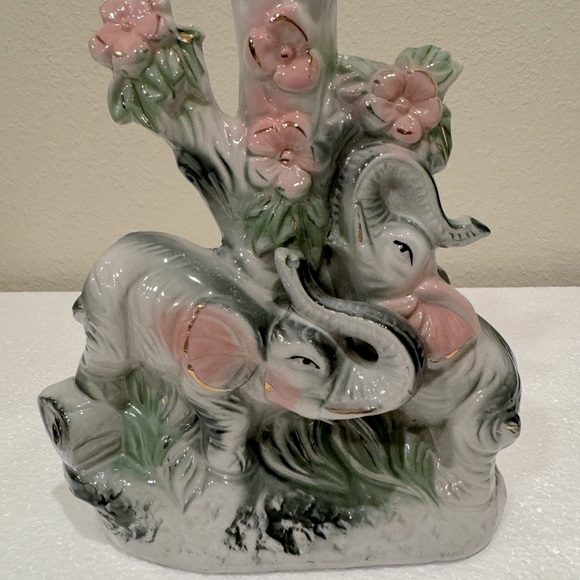 Vintage Ceramic Feng Shui Hand Painted Elephant Vase 8 Inches Fantastic … - Picture 6 of 10